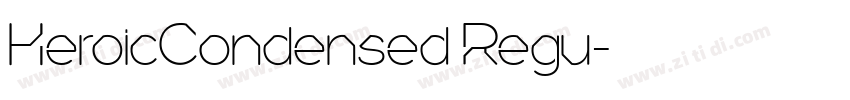 HeroicCondensed Regu字体转换